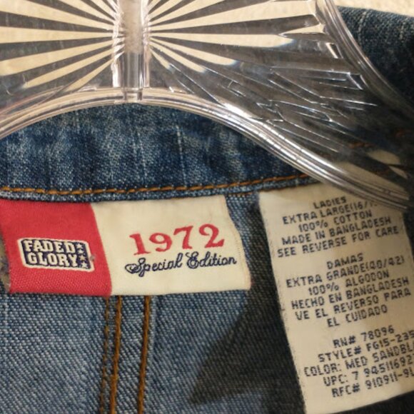 JEAN JACKET - Faded Glory Women's Jean Jacket 1972 Special Edition - Picture 3 of 4